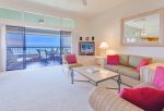 This villa features ocean views, even from your living room
